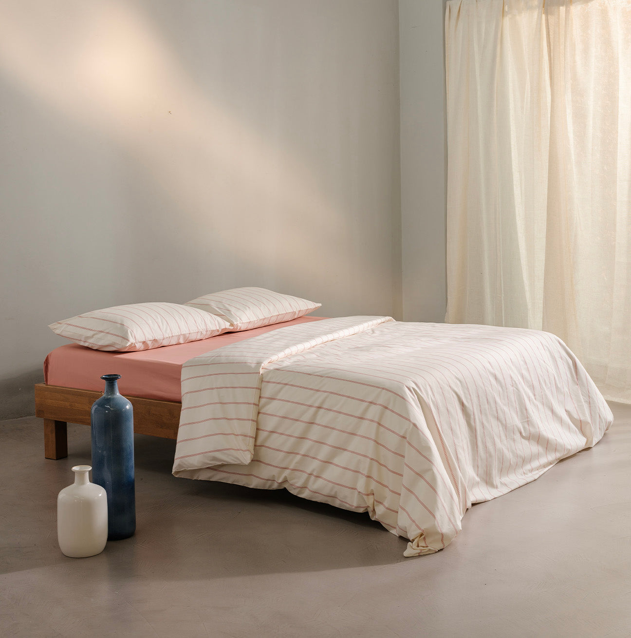 completo a righe crema e rosa antico nuova collezione a righe in edizione limitata di Dalfilo